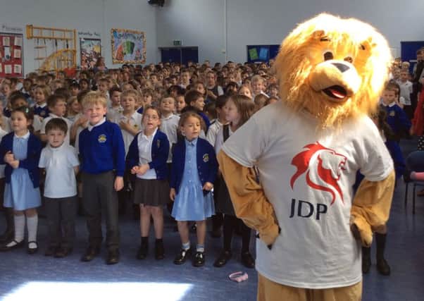 Libby Whitney and her friends at Bridgewater primary School