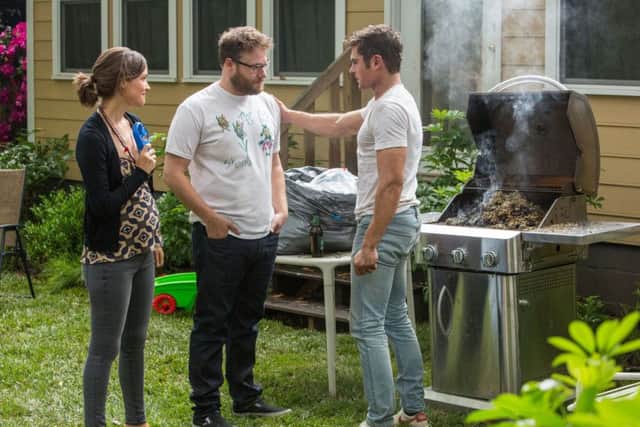 Rose Byrne, Seth Rogen and Zac Efron in Bad Neighbours 2