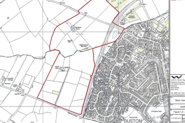 Scoping plans for 2,000 homes to the west of Duston have been submitted.
