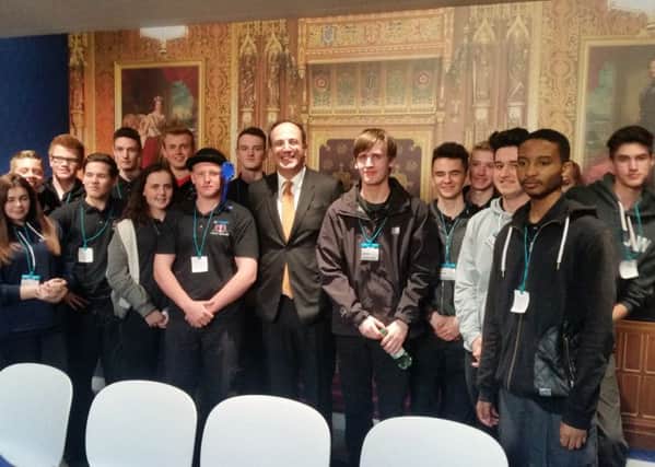 MP Michael Ellis with Northampton College students