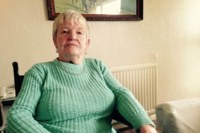 Jackie Goodfellow was left stranded in the North Gate Bus Station toilets for half-an-hour on Saturday. The borough council has apologised.