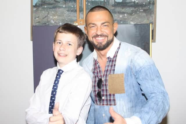 Eddie Dancer with Strictly star Robin Windsor at Autism's Got Talent