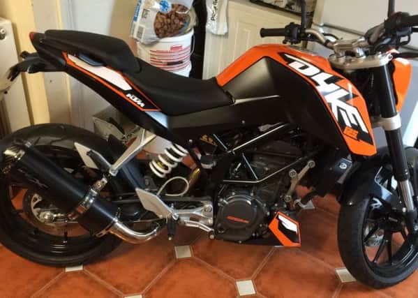 The motorbike was stolen from Shelley Road, Wellingborough