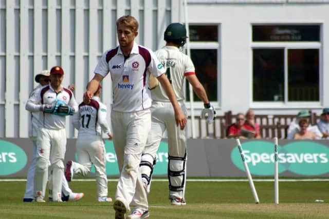 Olly Stone was back in action for Northants at Leicestershire (picture: Peter Short)