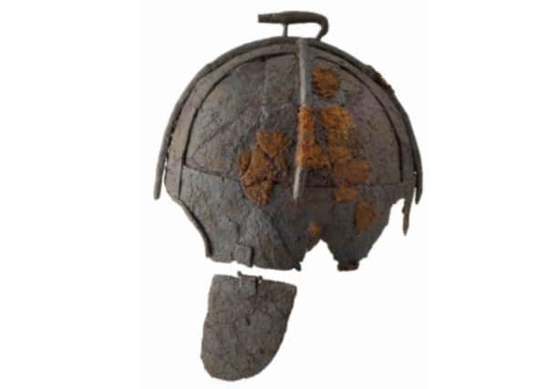 Helmet of band-helm type, Anglo-Saxon, about 700 AD. Private lenders.  AL.226 1 Â© Royal Armouries