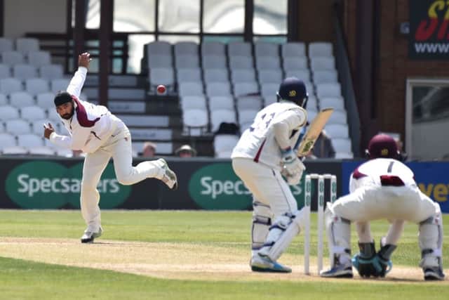 Monty Panesar was back in action for Northants against Kent (picture: Dave Ikin)