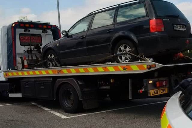 One of the vehicles seized under Operation Trivium