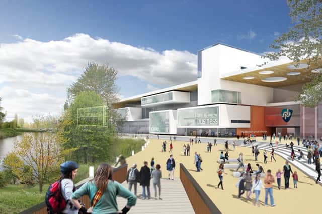 Artist's impression of the University of Northampton's new Waterside campus. ENGNNL00120120524163856