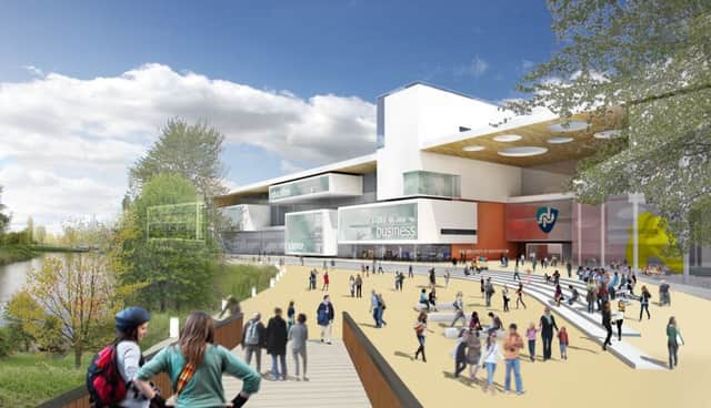 Artist's impression of the University of Northampton's new Waterside campus. ENGNNL00120120524163856