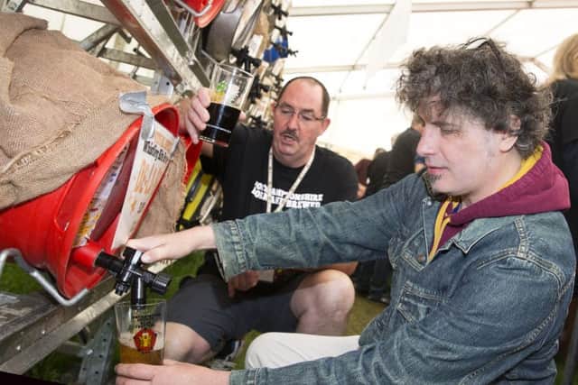 Ian Macaulay and Alric Neville at the beer festival