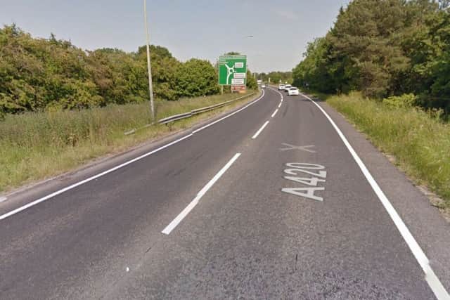 Thames Valley Police said the accidents happened between the Watchfield roundabout and the Highworth turn off, near Shrivenham Image: Google Maps