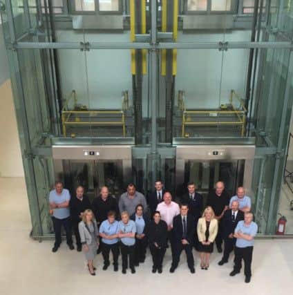 The new atrium and lifts at Weston Favell Shopping Centre