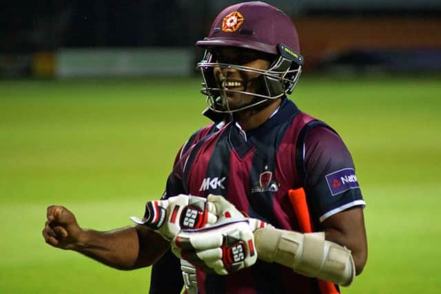Seekkuge Prasanna starred for Northants at Leicestershire (picture: Peter Short)