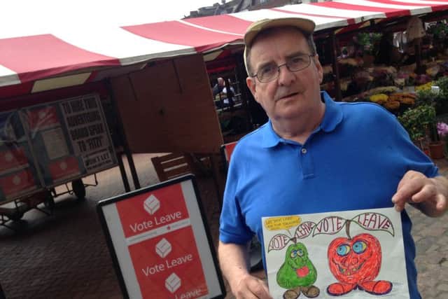 Eamonn Fitzgerald - AKA Fitzy - refused to take down his vote leave advertising boards, though the borough council has admitted it should not have asked him to in the first place.
