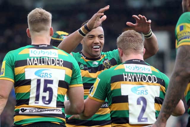 HAPPY MAN - Saints centre Luther Burrell has been called into the England squad to tour Australia