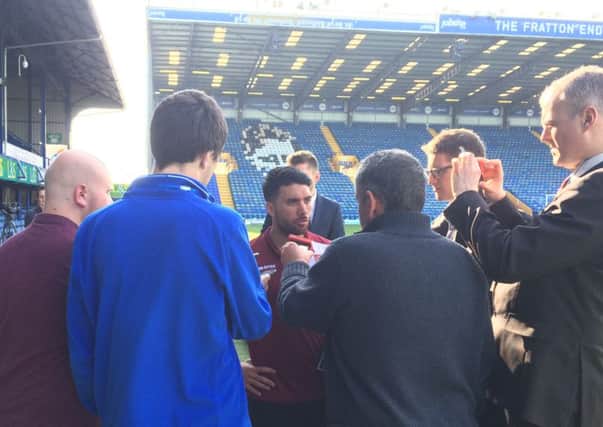 IMPRESSED - Danny Rose talks to the media following the Cobblers' final-day win at Portsmouth on May 7. He has now signed for the south coast club
