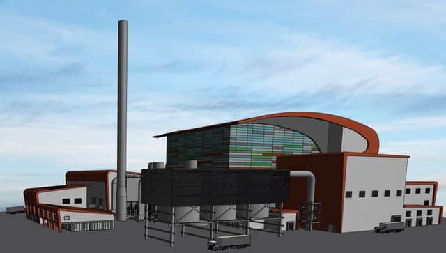 Artist's impressions of the planned power plant in St James.