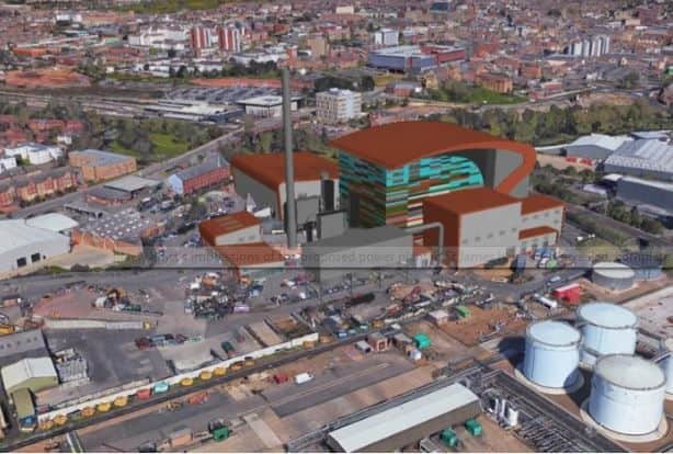 Artist's impression of the proposed power plant in St James