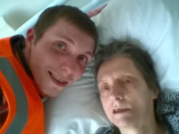 Keith Hutchings and his mum Annette, just before she died.