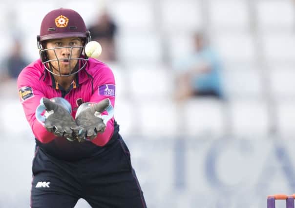 Adam Rossington registered five runs from as many balls for Northants before the game against Leicestershire was abandoned (picture: Kirsty Edmonds)