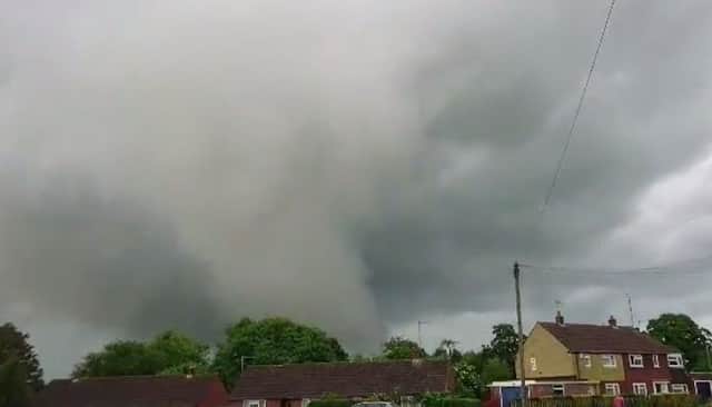 Mollie Gibson captured this footage of a tornado forming in Towcester.