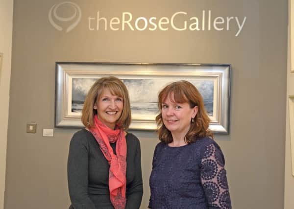 Owner of the Rose Gallery, Deborah Davey, pictured here, left, with Tracy Carpenter at the launch of Bell's new showroom in 2014