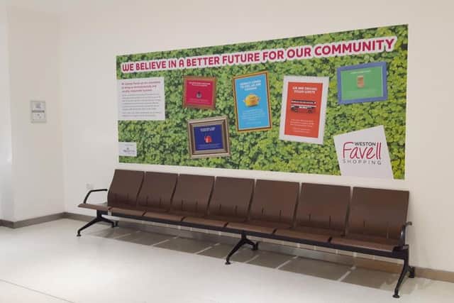 Weston Favell Shopping Centre has created a 'Green Wall' to promote environmentally sustainable ideas