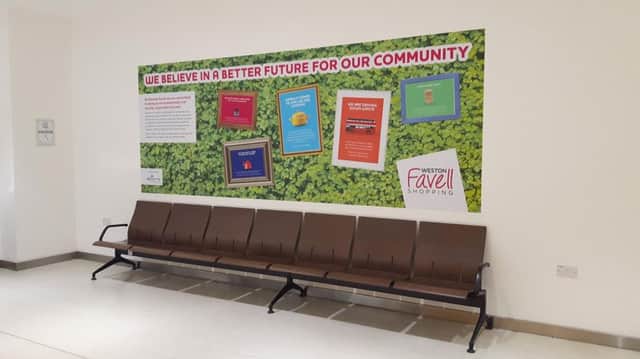 Weston Favell Shopping Centre has created a 'Green Wall' to promote environmentally sustainable ideas