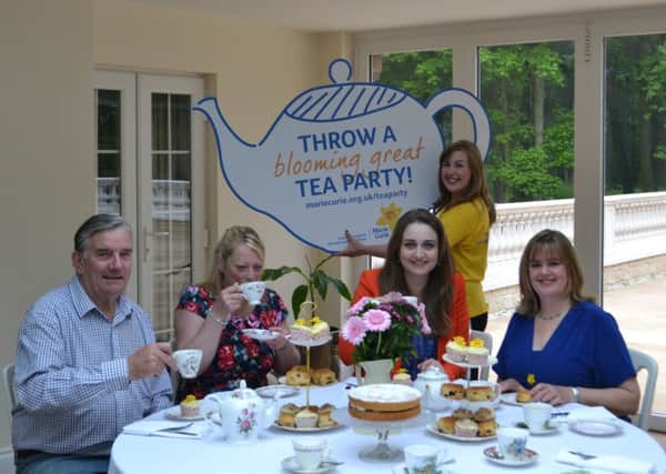 David and Donna Bletsoe Brown, owners of Bluebell Woods Bed & Breakfast in Sywell held a tea party