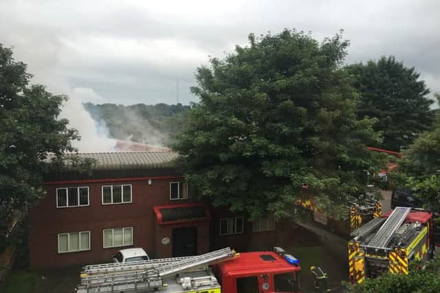 Six fire crews were called out to deal with a blaze at a joinery in Station Close, Daventry