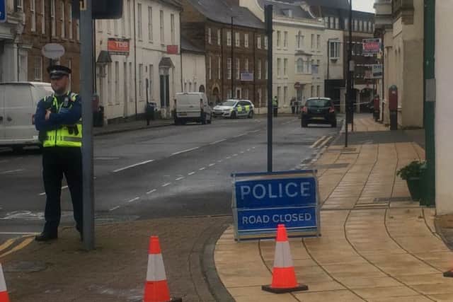 Police in Sheep Street, Northampton
