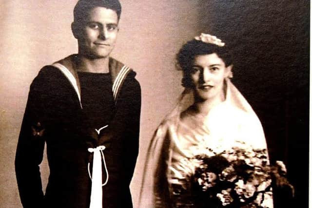 Bernard Smith with wife Lilian on their wedding day in 1941