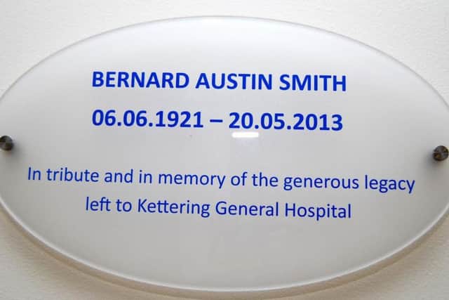 Bernard Smith's plaque at KGH