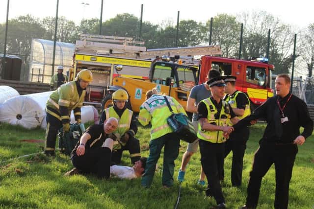 A training exercise involving the emergency evacuation of a large passenger plane based at Tresham College is to feature on the BBC