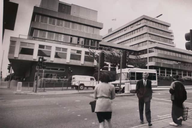 August 10, 1994 - A photo taken across the road from Barclaycard's Marefair offices. Sol Central now stands in its place.