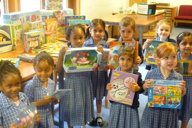 Northampton High School Nursery and Reception pupils raised money to buy toys and games for Paddinton Ward at Northampton General Hospital's children's ward