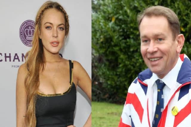 MP for Kettering Philip Hollobone has invited actress Lindsay Lohan to turn on the towns Christmas lights after her EU referendum outburst.