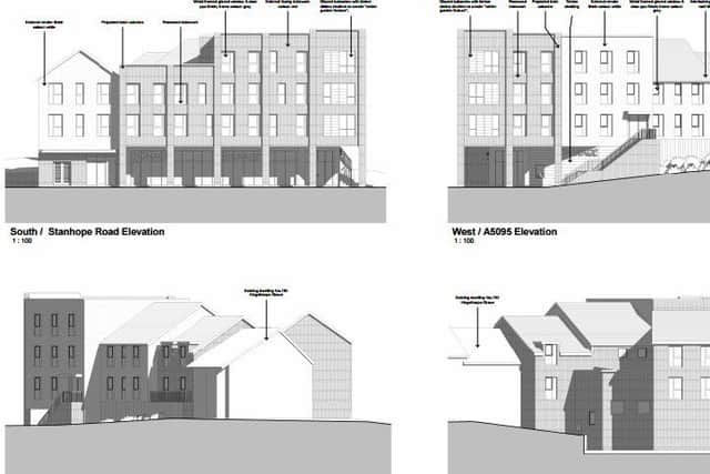How the plan for flats and convenience store would look.
