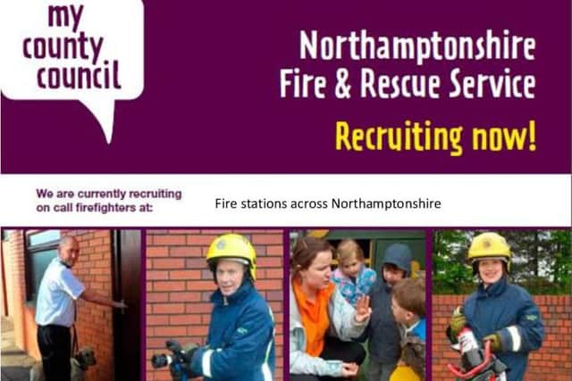 A recruitment appeal has been launched for more retained firefighters in Northamptonshire