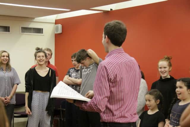 Oliver in rehearsals