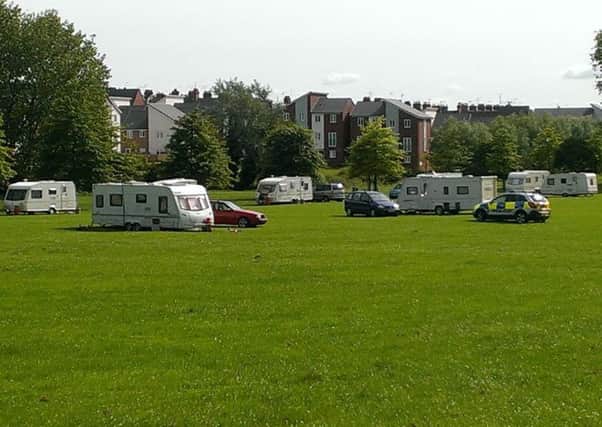 The caravans at Castle Fields in Wellingborough
