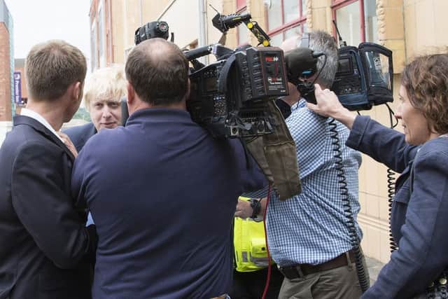 Boris Johnson and Andrea Leadsom at the Derngate NNL-160707-190049009