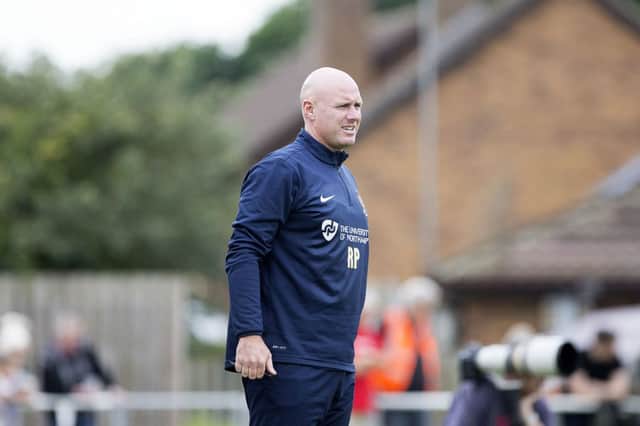 Rob Page watches his team in action for the first time. Picture: Kirsty Edmonds