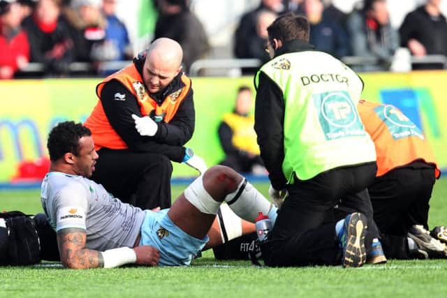 Courtney Lawes suffered an ankle injury in Saints' win at Saracens in March (picture: Sharon Lucey)