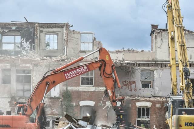 The St Edmund's Hospital site in Northampton is now being demolished
