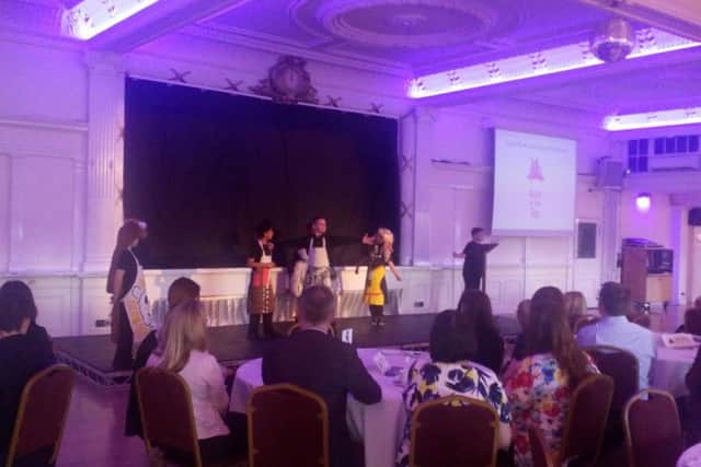Pupils from Lings Primary School performing at the gala last night.