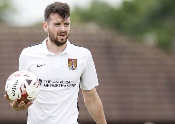 Brendan Moloney played for the Cobblers at Sileby Rangers on Saturday, but was rested for Tuesday's trip to Nuneaton