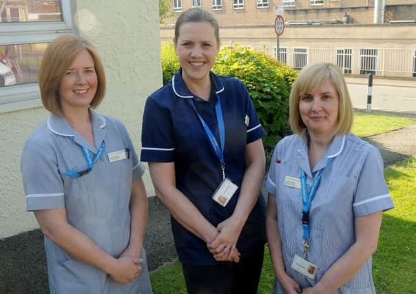 NGH safeguarding midwives Sally Kingston, Emma Fathers and Angela Bithray