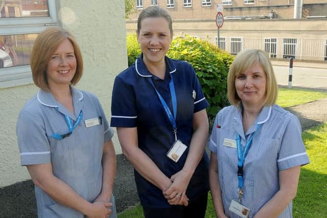 NGH safeguarding midwives Sally Kingston, Emma Fathers and Angela Bithray