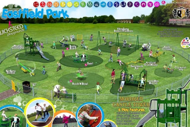 An artist's impression of the new play area at Eastfield Park